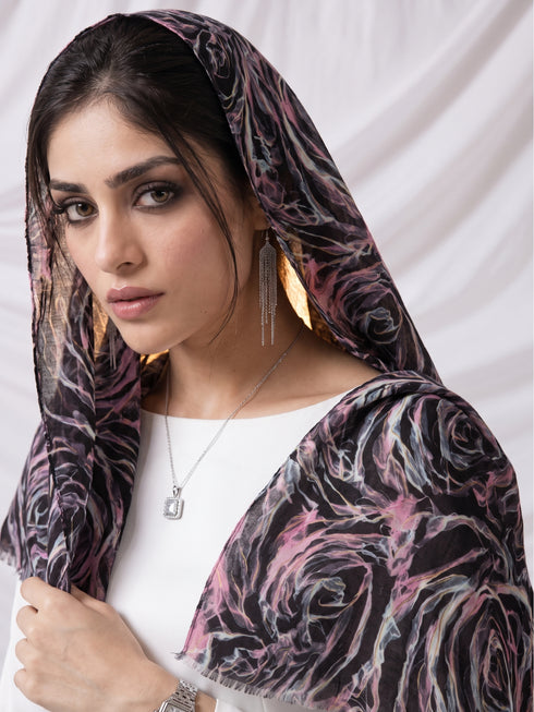 Glitter Festive Woolen Stole - 01