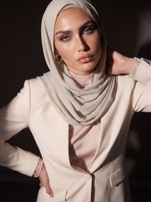 Noura Jersey Hijab - Fawn