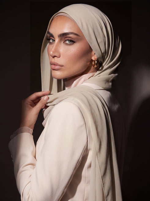 Noura Jersey Hijab - Fawn