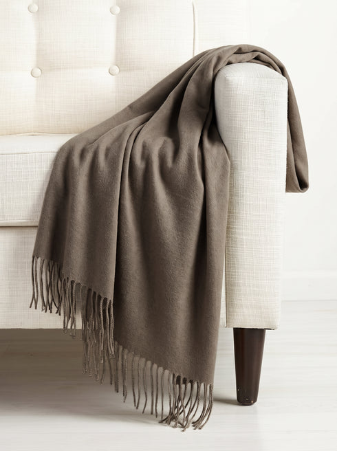 Plain Cashmere Scarves - Beaver Brown