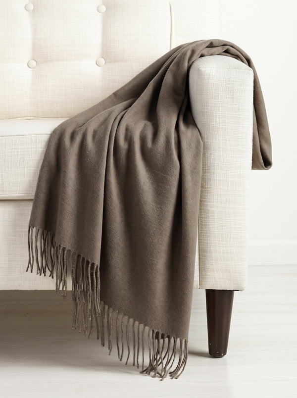 Plain Cashmere Scarves - Beaver Brown