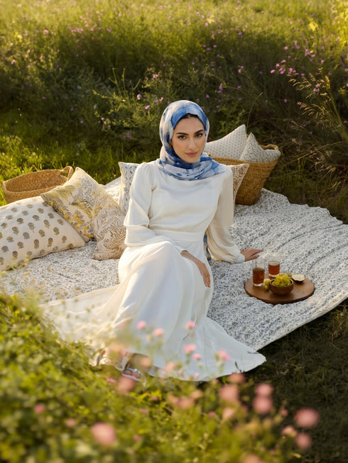 Cloudberry Printed Modal Hijab