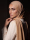 Noura Jersey Hijab - Tan Brown