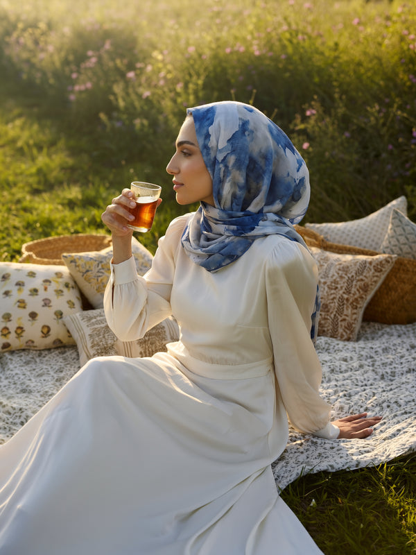 Cloudberry Printed Modal Hijab