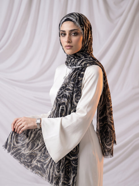 Glitter Festive Woolen Stole - 05