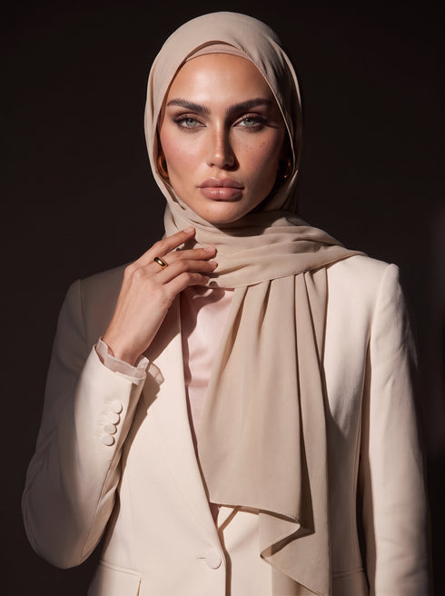 Noura Jersey Hijab - Beige