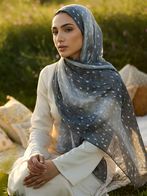 Moonlit Speckle Printed Modal Hijab