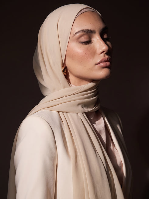 Noura Jersey Hijab - Beige