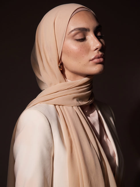 Noura Jersey Hijab - Khaaki