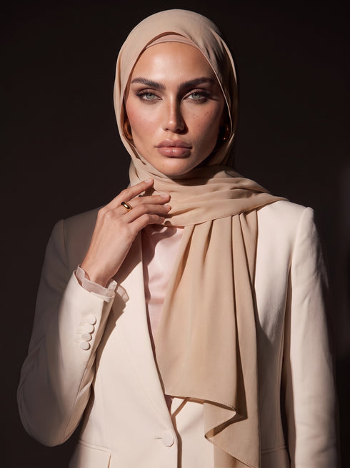 Noura Jersey Hijab - Khaaki