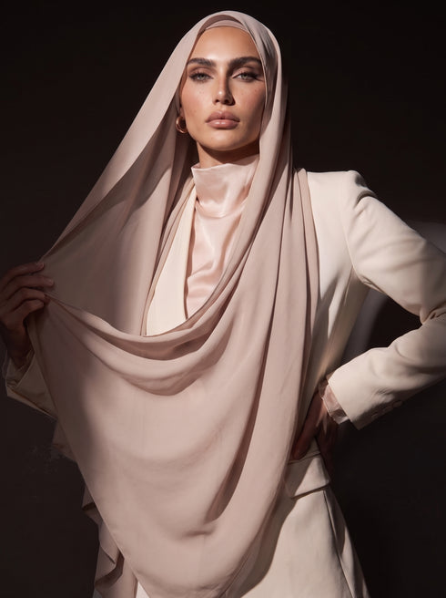 Noura Jersey Hijab - Taupe