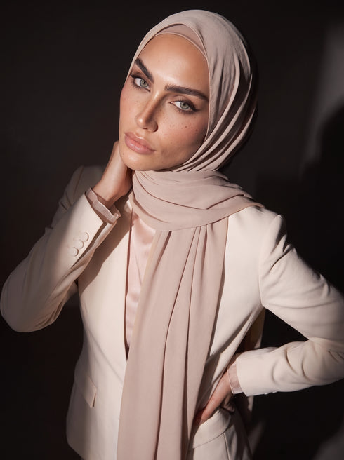 Noura Jersey Hijab - Taupe