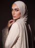 Noura Jersey Hijab - Silver Crest