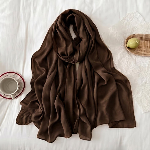 Celeste Summer Hijab - Chocolate Brown