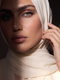Noura Jersey Hijab - Pearl White