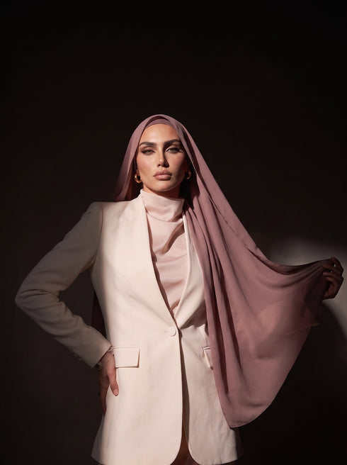 Noura Jersey Hijab - Brownish Pink