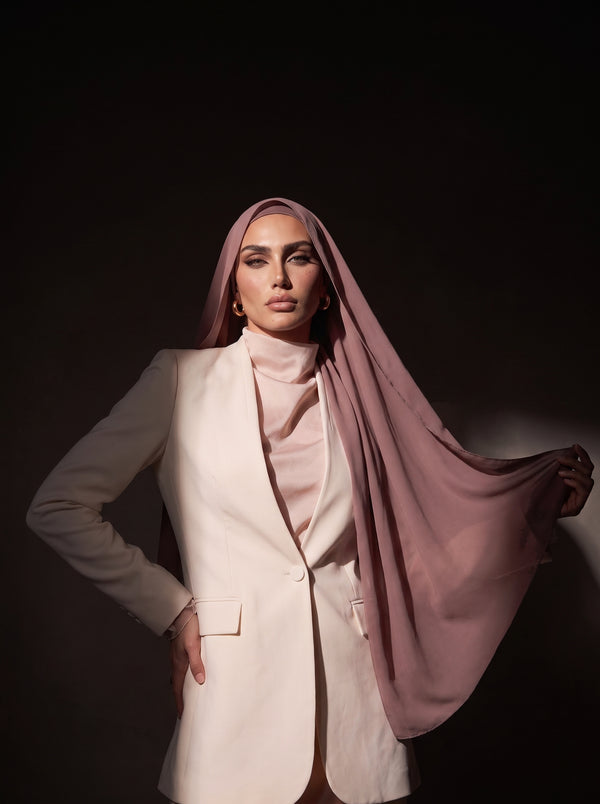 Noura Jersey Hijab - Brownish Pink