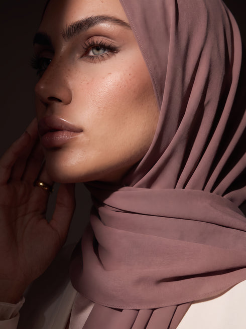 Noura Jersey Hijab - Brownish Pink
