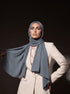 Noura Jersey Hijab - Denim Blue