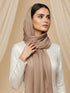 Soft Tissue Silk Hijab - French Beige