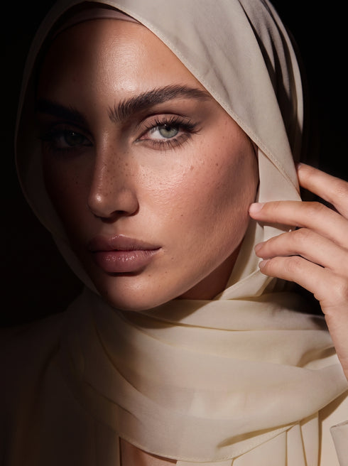 Noura Jersey Hijab - Cream