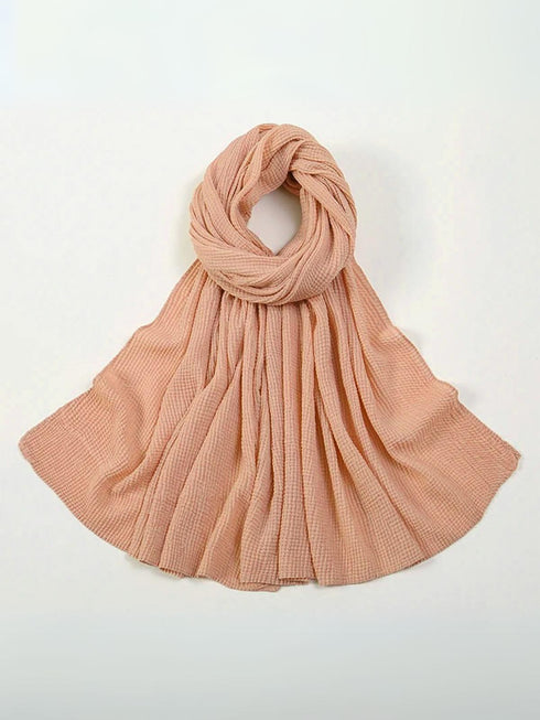 Marble Cotton Hijabs - Gamboge Gold