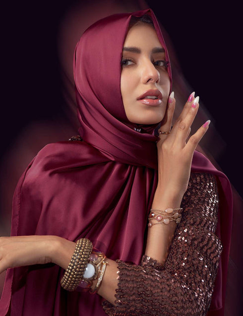 Satin Silk - Maroon