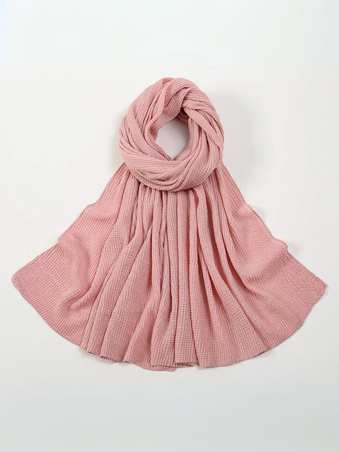 Marble Cotton Hijabs - Baby Pink