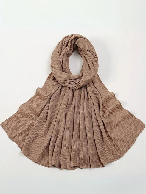 Marble Cotton Hijabs - Peanut Brown