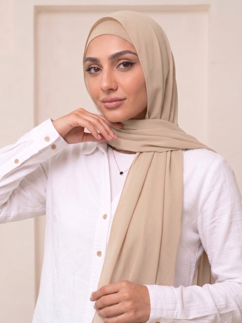 Built-in Magnet Hijab - Skin