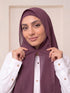Built-in Magnet Hijab - Purple
