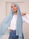 Built-in Magnet Hijab - Sky Blue