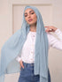 Built-in Magnet Hijab - Sky Blue