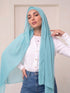 Built-in Magnet Hijab - Sky Blue