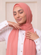 Built-in Magnet Hijab - Salmon Pink