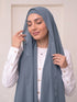Built-in Magnet Hijab - Slate Grey