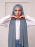 Built-in Magnet Hijab - Slate Grey