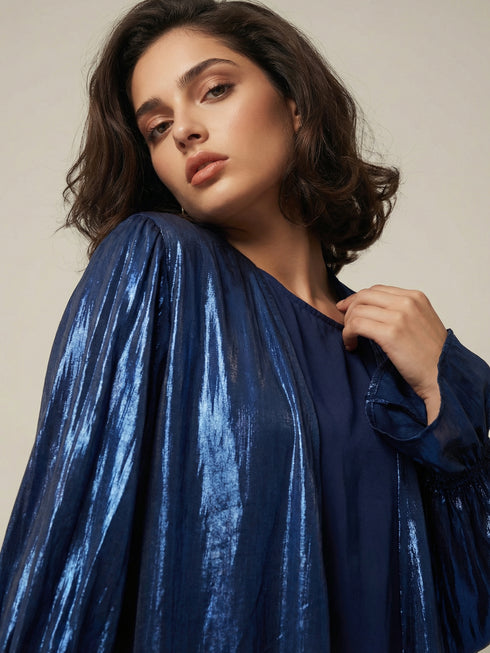 Sapphire Glow Abaya