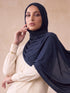 Organic Bamboo Jersey Hijab - Navy Blue