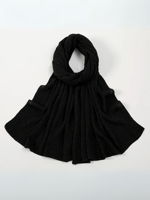 Marble Cotton Hijabs - Black