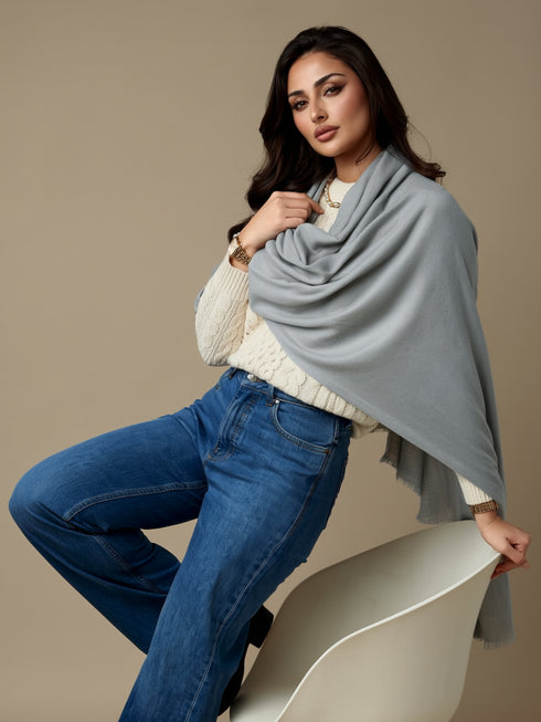 Zeba Winter Scarves - Ash Grey