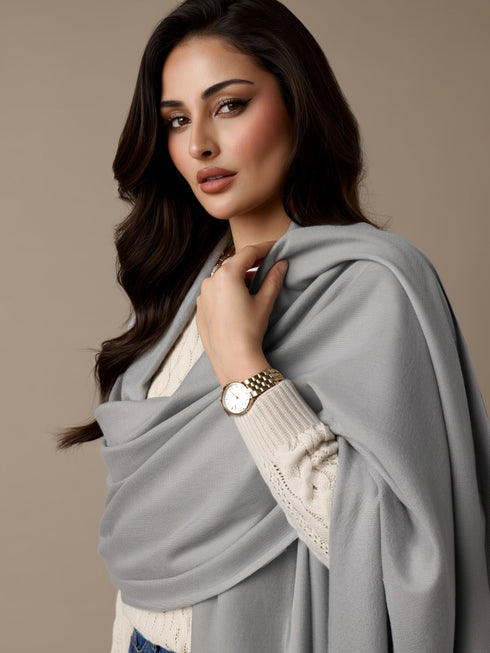 Zeba Winter Scarves - Ash Grey
