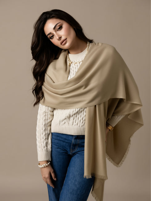 Zeba Winter Scarves - Khaaki