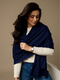 Zeba Winter Scarves - Navy Blue