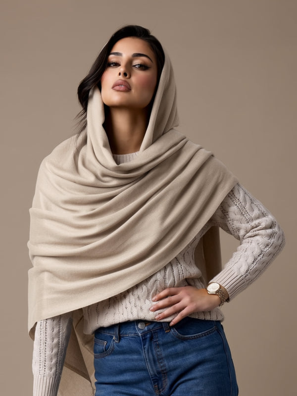 Zeba Winter Scarves - Beige