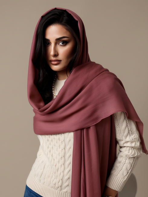 Zeba Winter Scarves - Maroon
