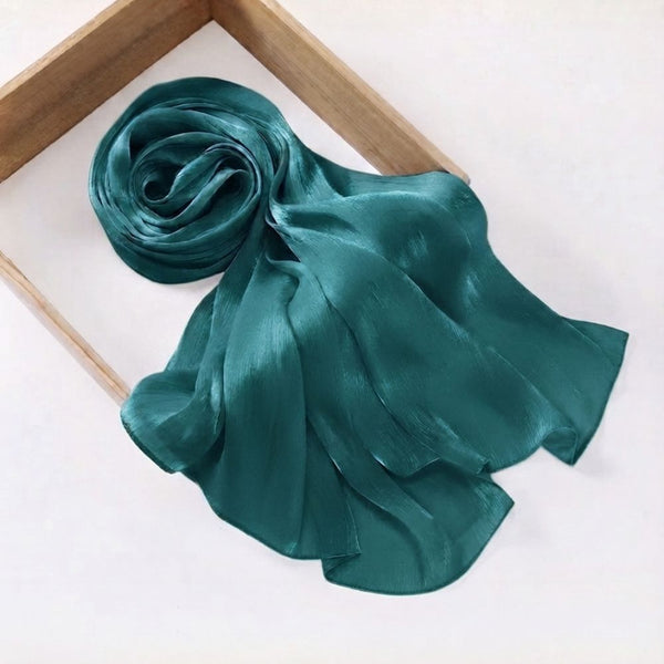 Aura Silky Organza Hijab - Teal