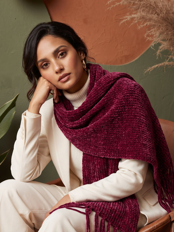 Snuggle-soft Muffler - Maroon