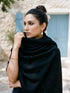 Sequins Blended Pashmina Shawl - Black