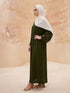Crescent Abaya - Olive